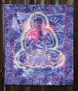 Yogi textile hanging